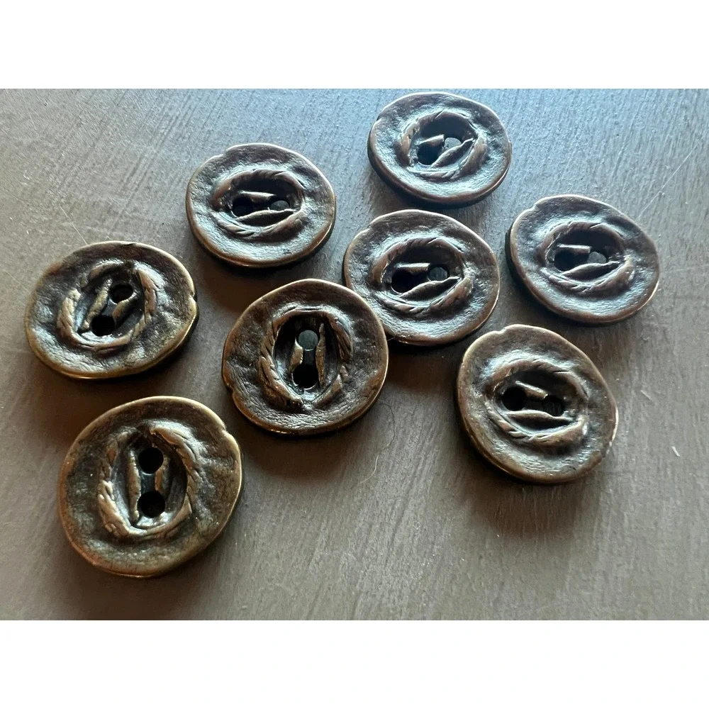 Vintage Metal Buttons Crafts 0.75